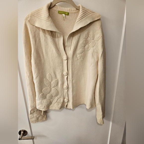 NWOT - Vintage Sigrid Olsen Cardigan -  Cream - Classic - Elegant - Picture 3 of 11